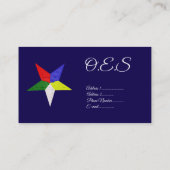 Orde van de Oosterse Ster (Wavy) Visitekaartje (Achterkant)