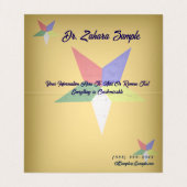 Orde van de Oosterse Ster (Wavy) Visitekaartje (Binnenkant ongevouwen)