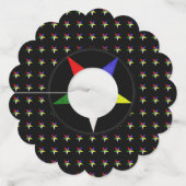 Orde van de Oosterse Ster (Wavy) Wijnglaslabel (Achterkant)