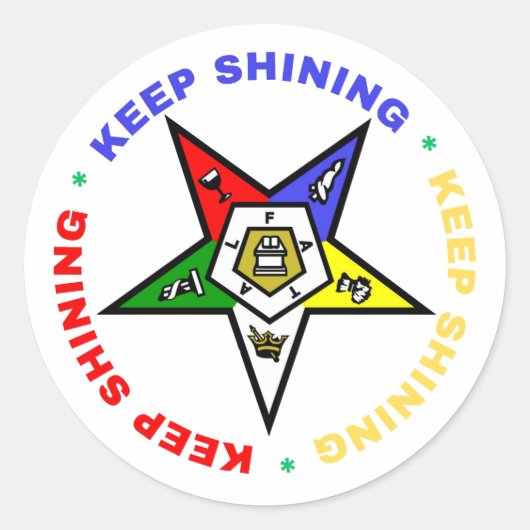 Orde van de Oosterse Sterren Ronde Sticker (Voorkant)