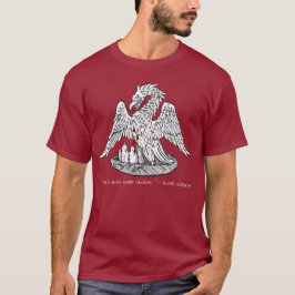 Orde van de Pelikaan met Rode Druppels Houtsnede T-shirt