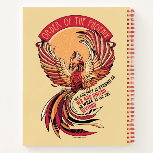 Orde van de Phoenix gearceerd embleem Notitieboek (Achterkant)