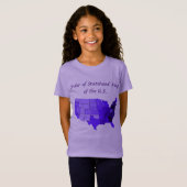 Orde van de Staat Kaart van de VS, aangepaste tshi T-shirt (Voorkant volledig)