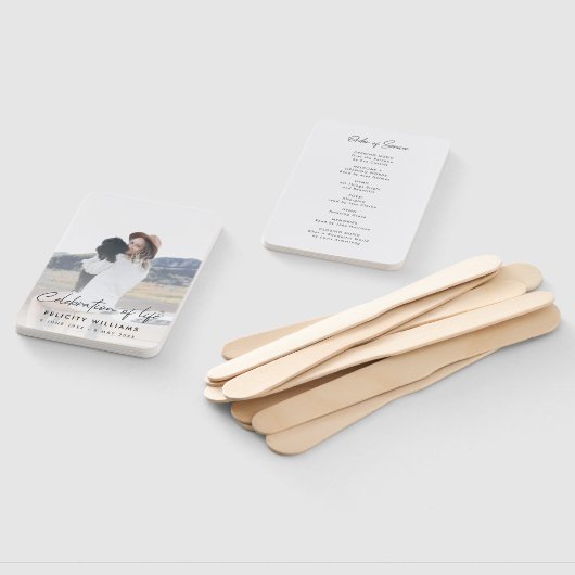 Orde van de uitvaartdienst | Viering van het leven Handwaaier (Niet-gemonteerd)