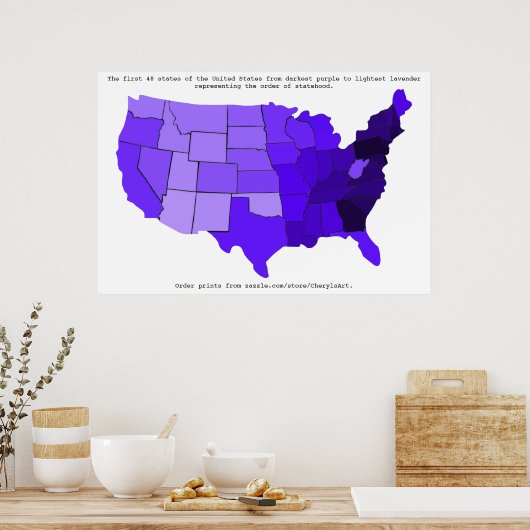 Orde van de Verenigde Staten van State, schoppen v Poster (Keuken)