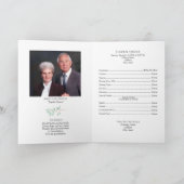 Orde van dienst | Groene rouwbrief Kaart (Binnen)