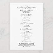 Orde van Dienst Memorial Foto Goedkope Begrafenis Programmakaart (Achterkant)