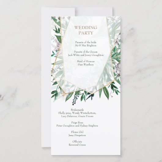 Orde van dienst, programma, geometrische #2 (Achterkant)