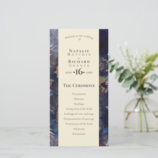 Orde van dienst, programma Romantic (Staand voorkant)