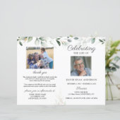 Orde van dienst rouwfotoalbum (Staand voorkant)