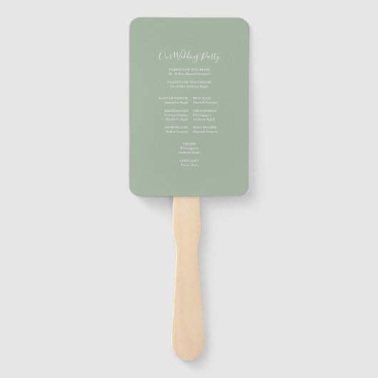 Orde van Dienstenvuurtoren Wedding Handvuurpan Handwaaier (Achterkant)