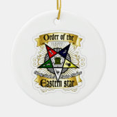Orde van Eastern Star Keramisch Ornament (Voorkant)