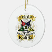 Orde van Eastern Star Keramisch Ornament (Links)
