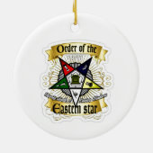 Orde van Eastern Star Keramisch Ornament (Achterkant)