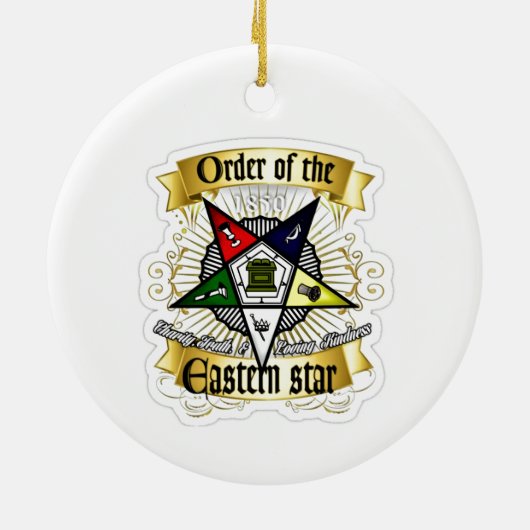 Orde van Eastern Star Keramisch Ornament (Achterkant)