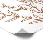 Orde van Evenementen Bruiloft Terracotta Herfst Wi Poster (Hoek)