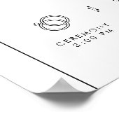 Orde van Evenementen Bruiloft Welkomstbord met Tij Poster (Hoek)