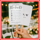 Orde van Evenementen Elegant Wedding Programma Handwaaier