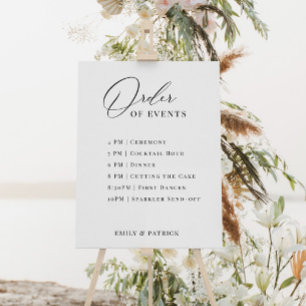 Orde van evenementen Wedding Planning Elegant Mode Poster