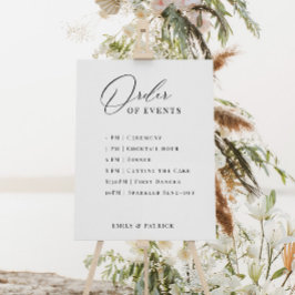 Orde van evenementen Wedding Planning Elegant Mode Poster