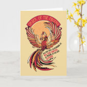 Orde van het Crosshatched Embleem van Phoenix Kaart (Gele Bloem)