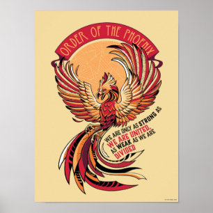 Orde van het Crosshatched Embleem van Phoenix Poster