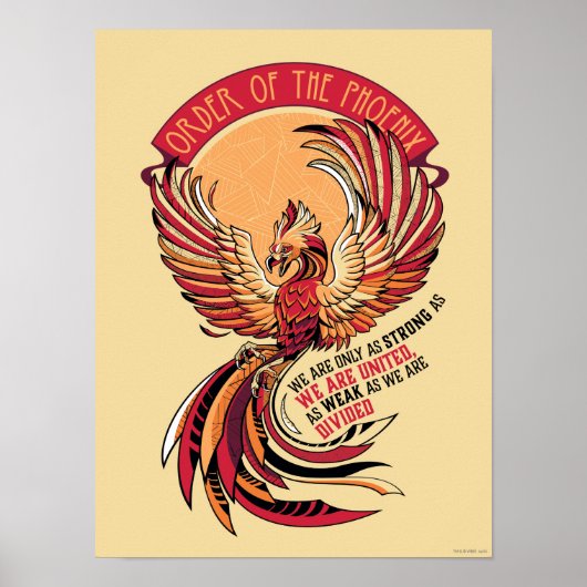 Orde van het Crosshatched Embleem van Phoenix Poster (Voorkant)
