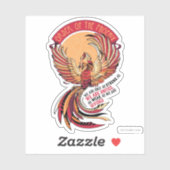 Orde van het Crosshatched Embleem van Phoenix Sticker (Vel)