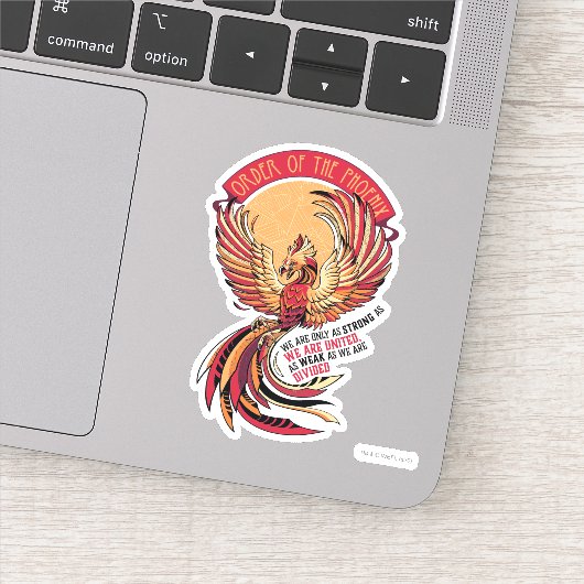 Orde van het Crosshatched Embleem van Phoenix Sticker (Detail)