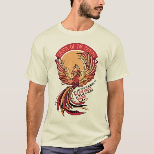 Orde van het Crosshatched Embleem van Phoenix T-shirt (Voorkant)