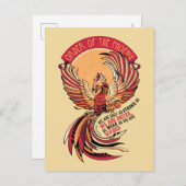 Orde van het Crosshatched Embleem van Phoenix Uitnodiging Briefkaart (Voorkant / Achterkant)