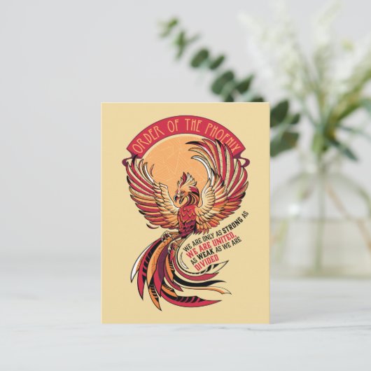 Orde van het Crosshatched Embleem van Phoenix Uitnodiging Briefkaart (Staand voorkant)