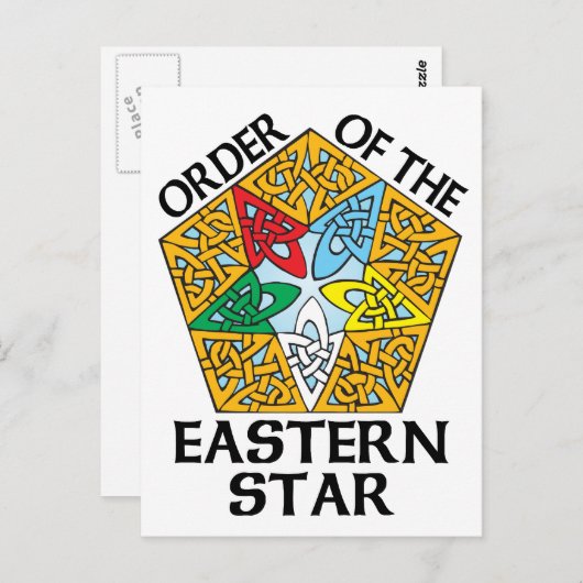 Orde van het oostelijke Ster Celtic Knot-ontwerp Briefkaart (Voorkant / Achterkant)