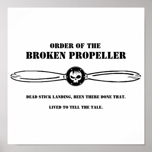 Orde van het Poster van de Gebroken Propeller (Voorkant)