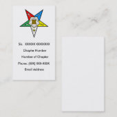 Orde van het Visitekaartje van de oostelijke Star (Voorkant / Achterkant)