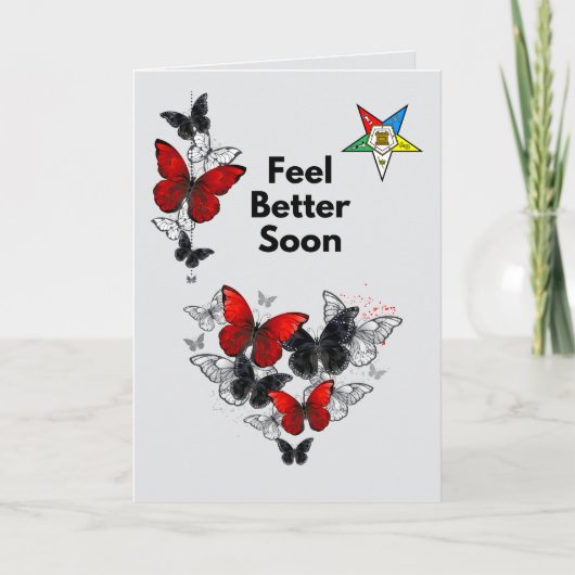 Orde van Oosterse Ster Get Well Kaart voor OES (Voorkant)