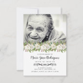Orde van Service Floral Photo Funeral Programme Kaart (Voorkant)