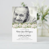 Orde van Service Floral Photo Funeral Programme Kaart (Staand voorkant)