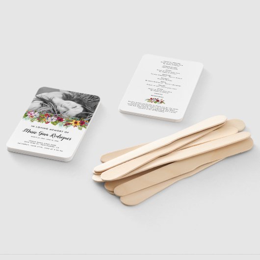 Orde van Service Strand Foto Begrafenisprogramma H Handwaaier (Niet-gemonteerd)