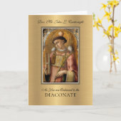 Orde voor Diaconate Deacon Religieus katholiek Kaart (Gele Bloem)