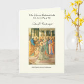 Orde voor Diaconate Deacon Religieus katholiek Kaart (Gele Bloem)