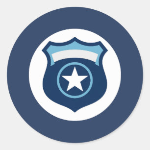 Ordehandhavingsfunctionaris Badge Ronde Sticker