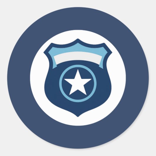 Ordehandhavingsfunctionaris Badge Ronde Sticker (Voorkant)
