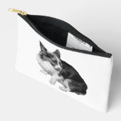 Ordelijke zak, zittende print etui (Open)