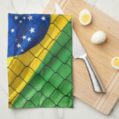 Ordem e Progresso Flag van Brazilië Theedoek (Quarter Fold)