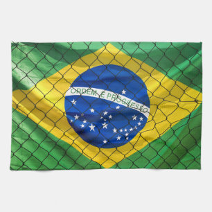 Ordem e Progresso Flag van Brazilië Theedoek