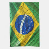 Ordem e Progresso Flag van Brazilië Theedoek (Verticaal)