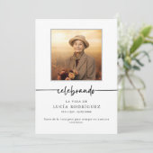 Orden de Servicio Spaanse Begrafenis Celebrando Fo Programmakaart (Staand voorkant)