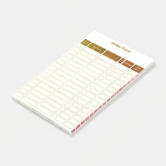 order form post it note (Schuin)
