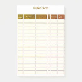 order form post it note